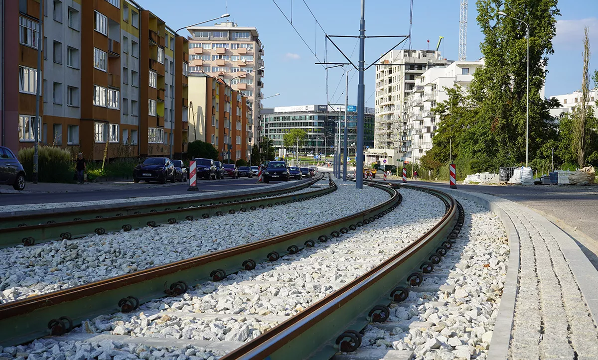 Al. Powstańców Wielkopolskich, Szczecin. Rozbudowa torowiska